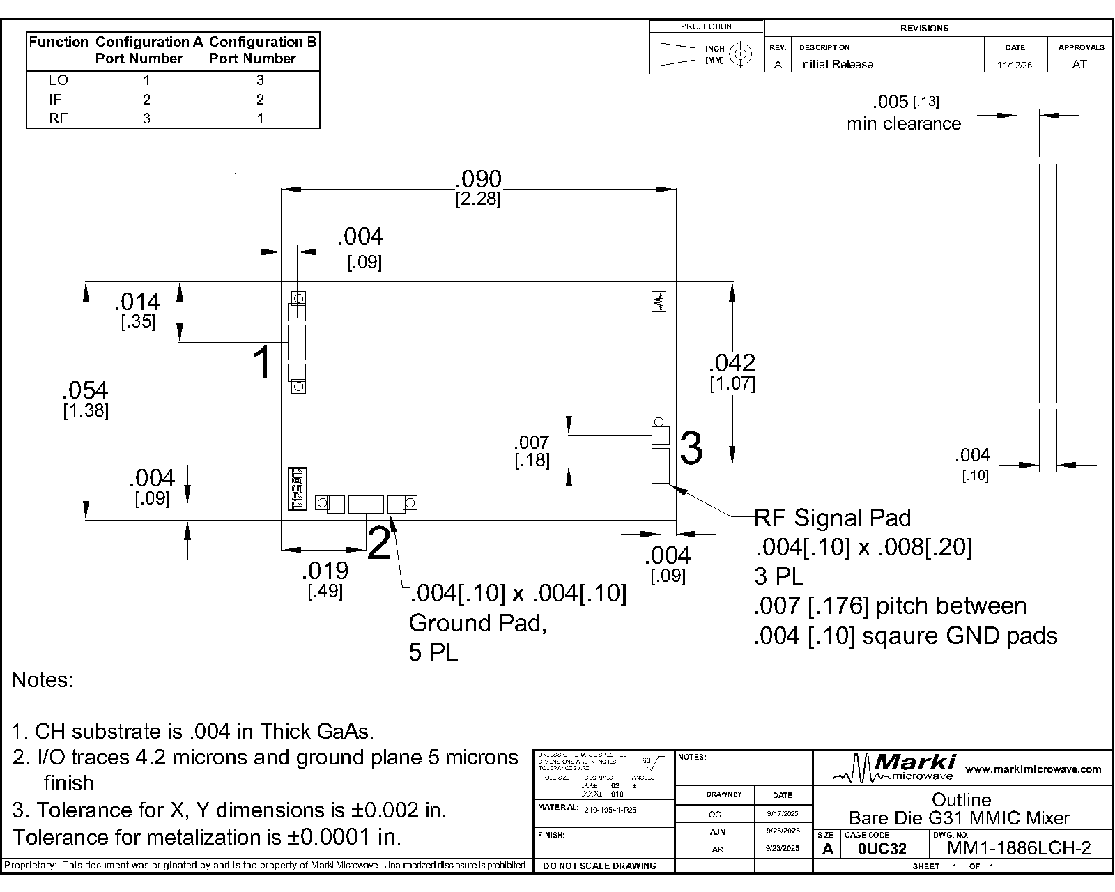 Mmmiページ MM1-1886LCH-2_GaAs MMIC mmWave Double Balanced Mixer